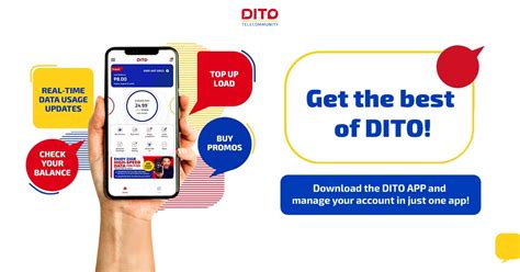 DITO NA SA DITO APP! Download the DITO App.